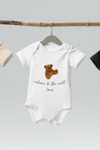Welcome to the World (Personalised Name Bear Bodysuit)