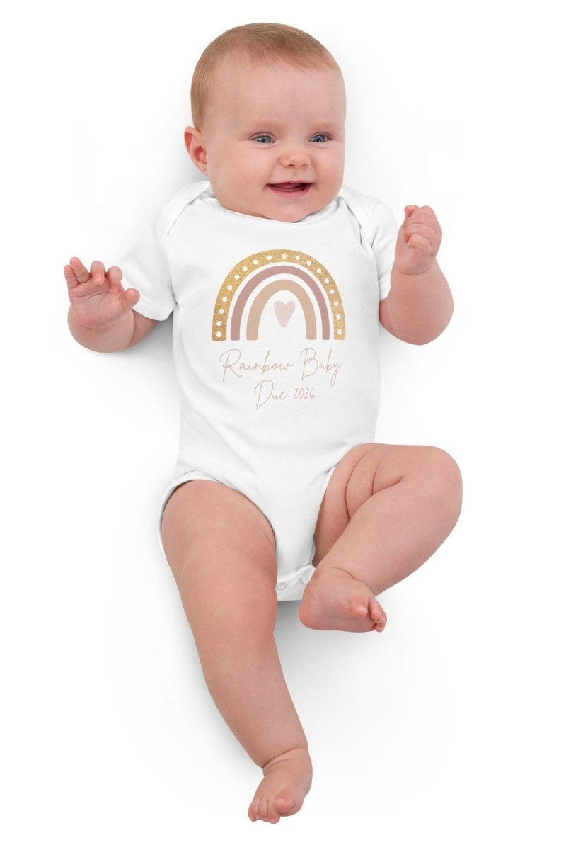 Neutral Heart Rainbow Baby Due Bodysuit