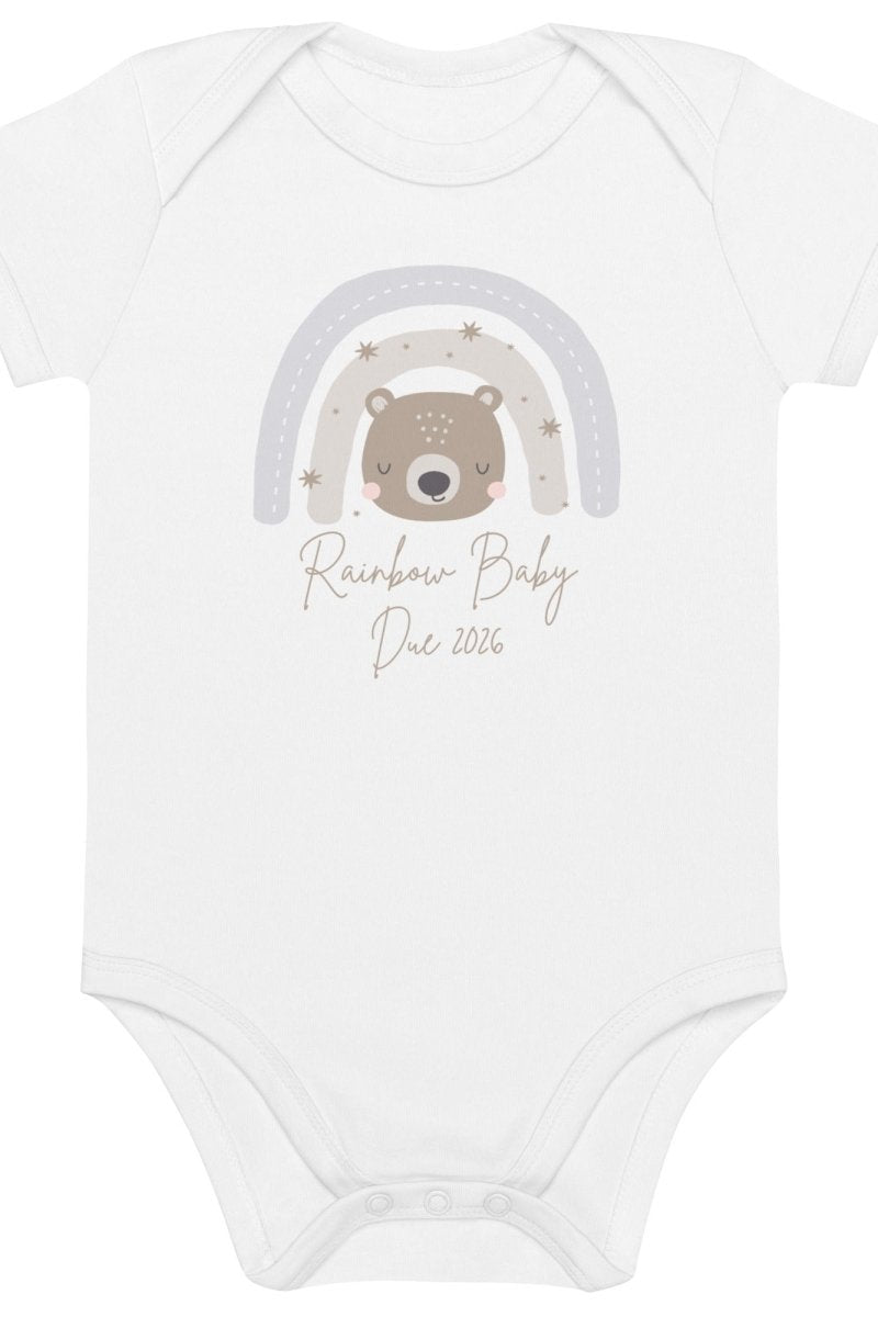Neutral Bear Rainbow Baby Due Bodysuit