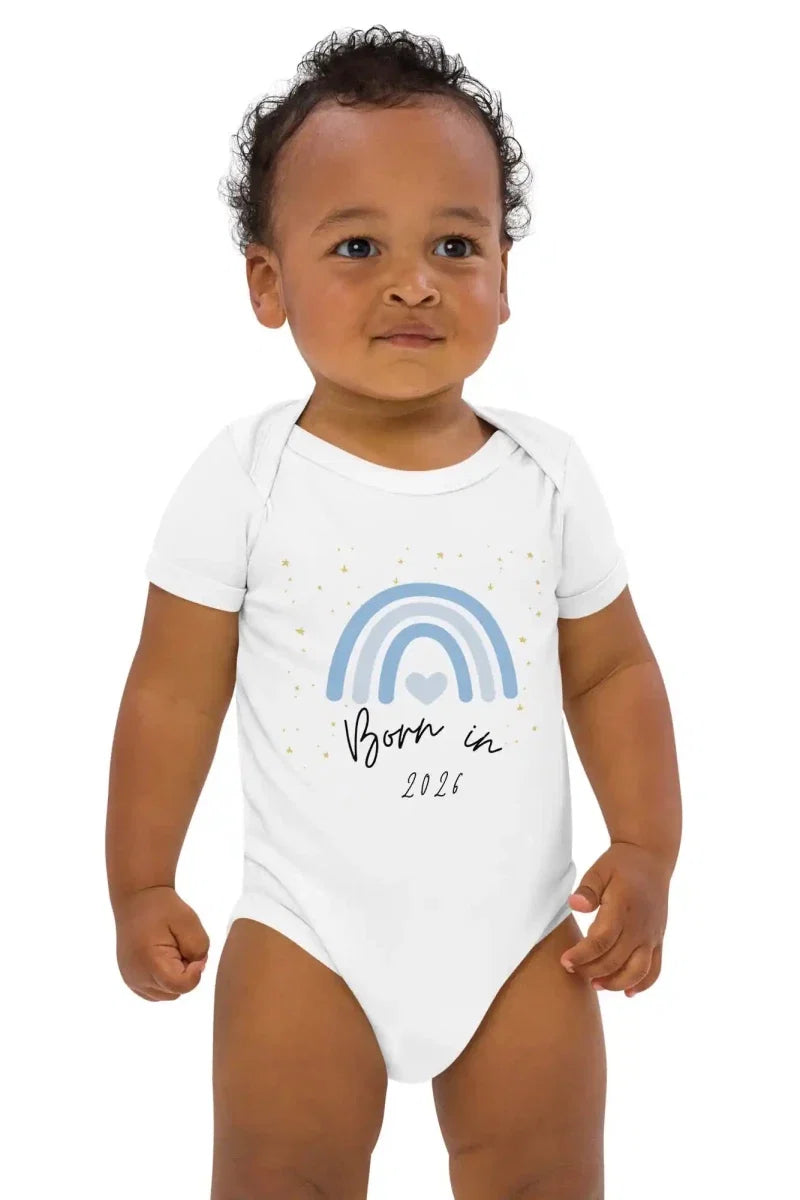 Born in 2026 Blue Personalised Bodysuit