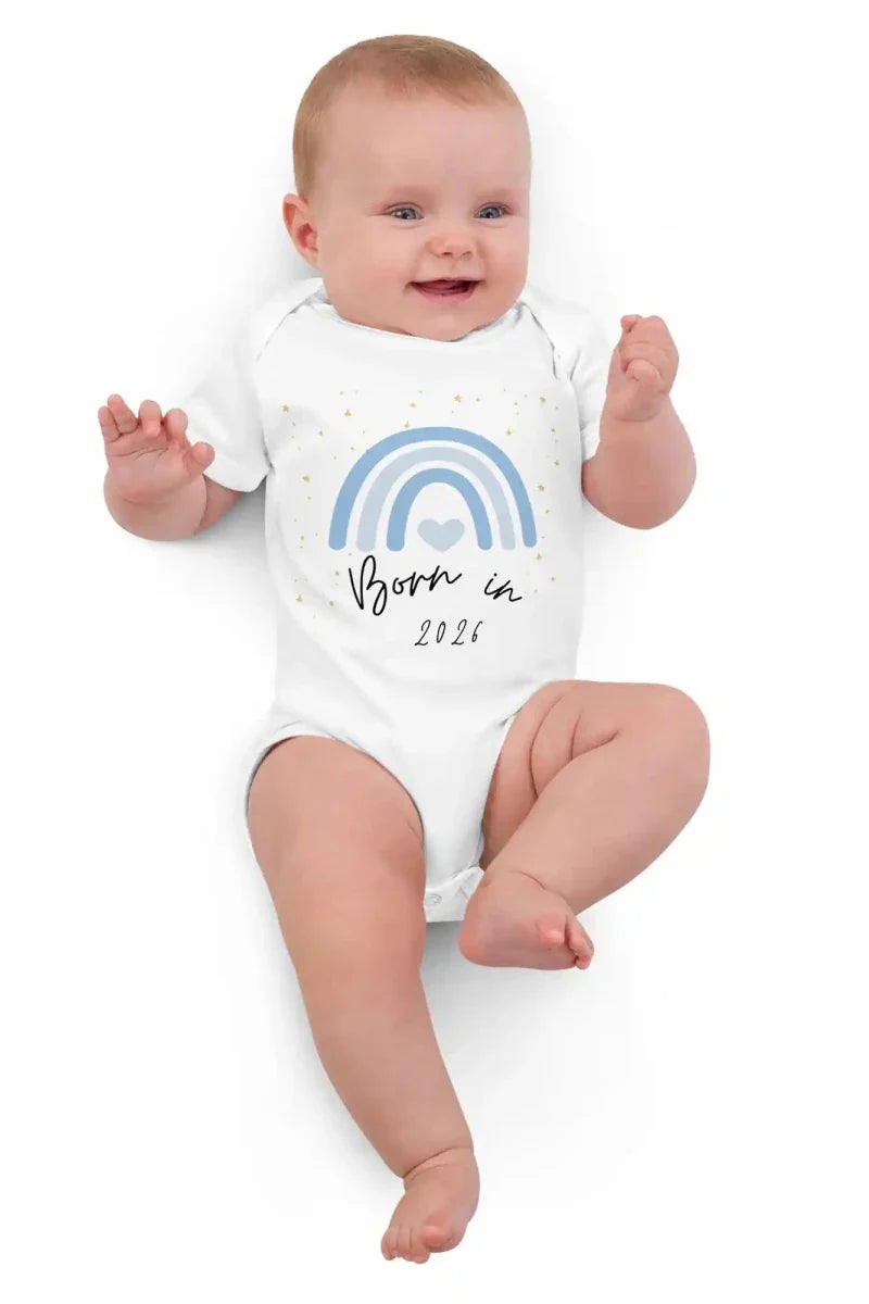 Born in 2026 Blue Personalised Bodysuit