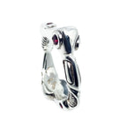 Organic Matter Ring – Sterling Silver 925 with Cubic Zirconia, Sapphire, or Ruby