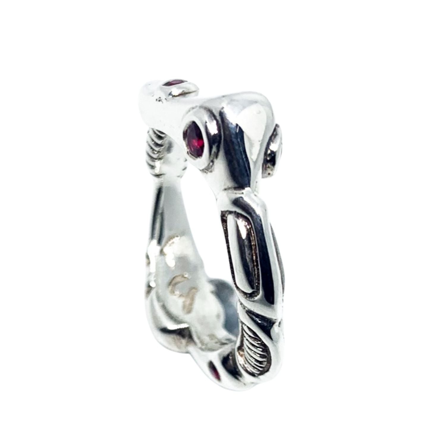 Organic Matter Ring – Sterling Silver 925 with Cubic Zirconia, Sapphire, or Ruby