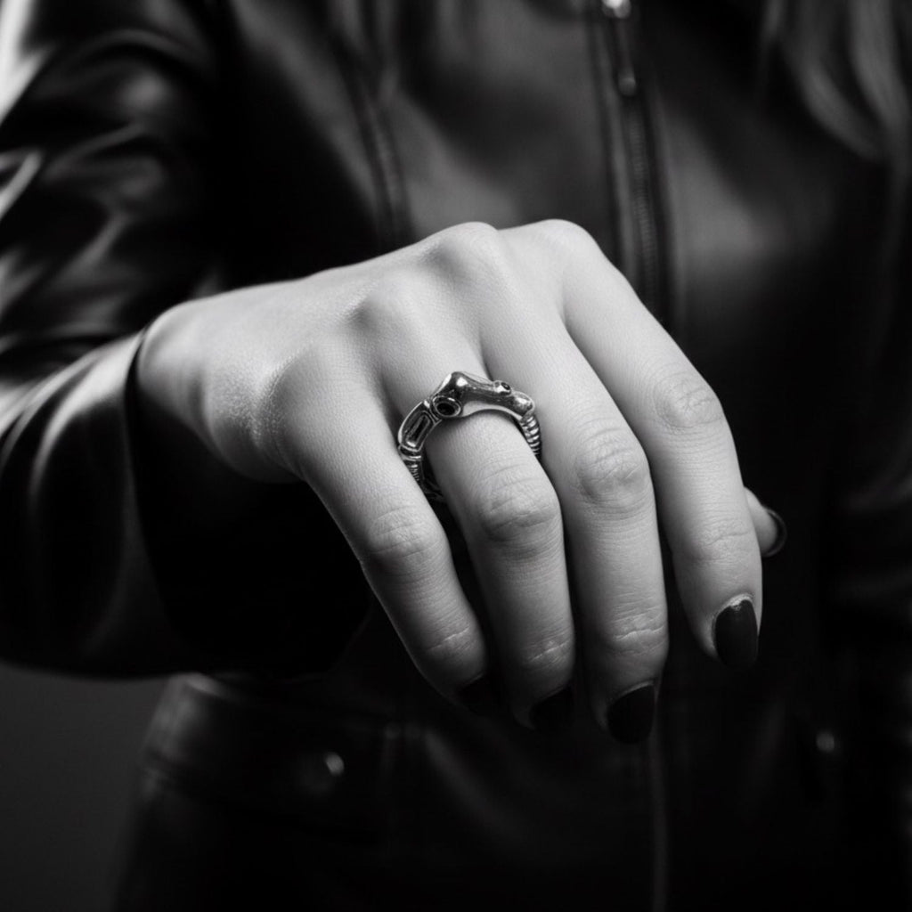 Organic Matter Ring – Sterling Silver 925 with Cubic Zirconia, Sapphire, or Ruby