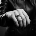 Organic Matter Ring – Sterling Silver 925 with Cubic Zirconia, Sapphire, or Ruby