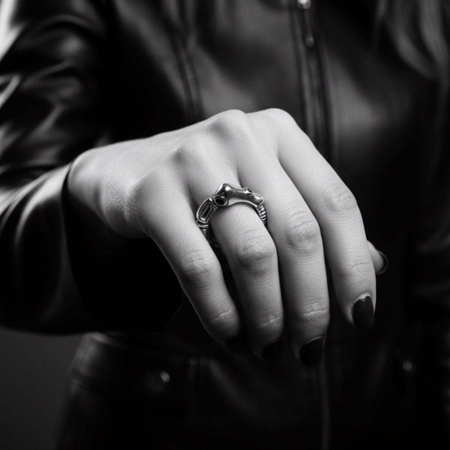 Organic Matter Ring – Sterling Silver 925 with Cubic Zirconia, Sapphire, or Ruby