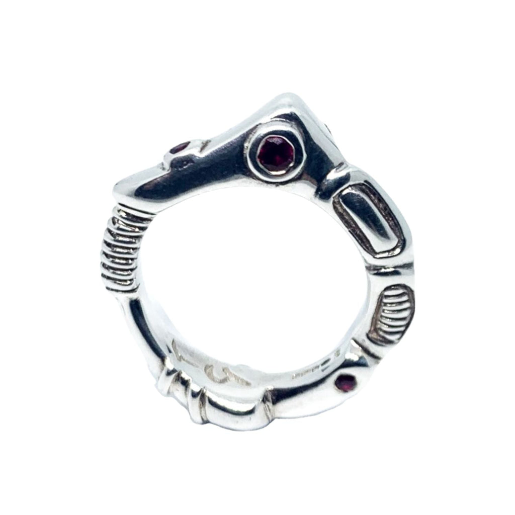 Organic Matter Ring – Sterling Silver 925 with Cubic Zirconia, Sapphire, or Ruby
