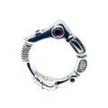 Organic Matter Ring – Sterling Silver 925 with Cubic Zirconia, Sapphire, or Ruby