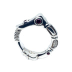 Organic Matter Ring – Sterling Silver 925 with Cubic Zirconia, Sapphire, or Ruby