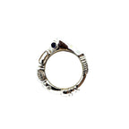 Organic Matter Ring – Sterling Silver 925 with Cubic Zirconia, Sapphire, or Ruby