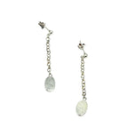 Women’s Oval Drop Earrings – Sterling Silver 925
