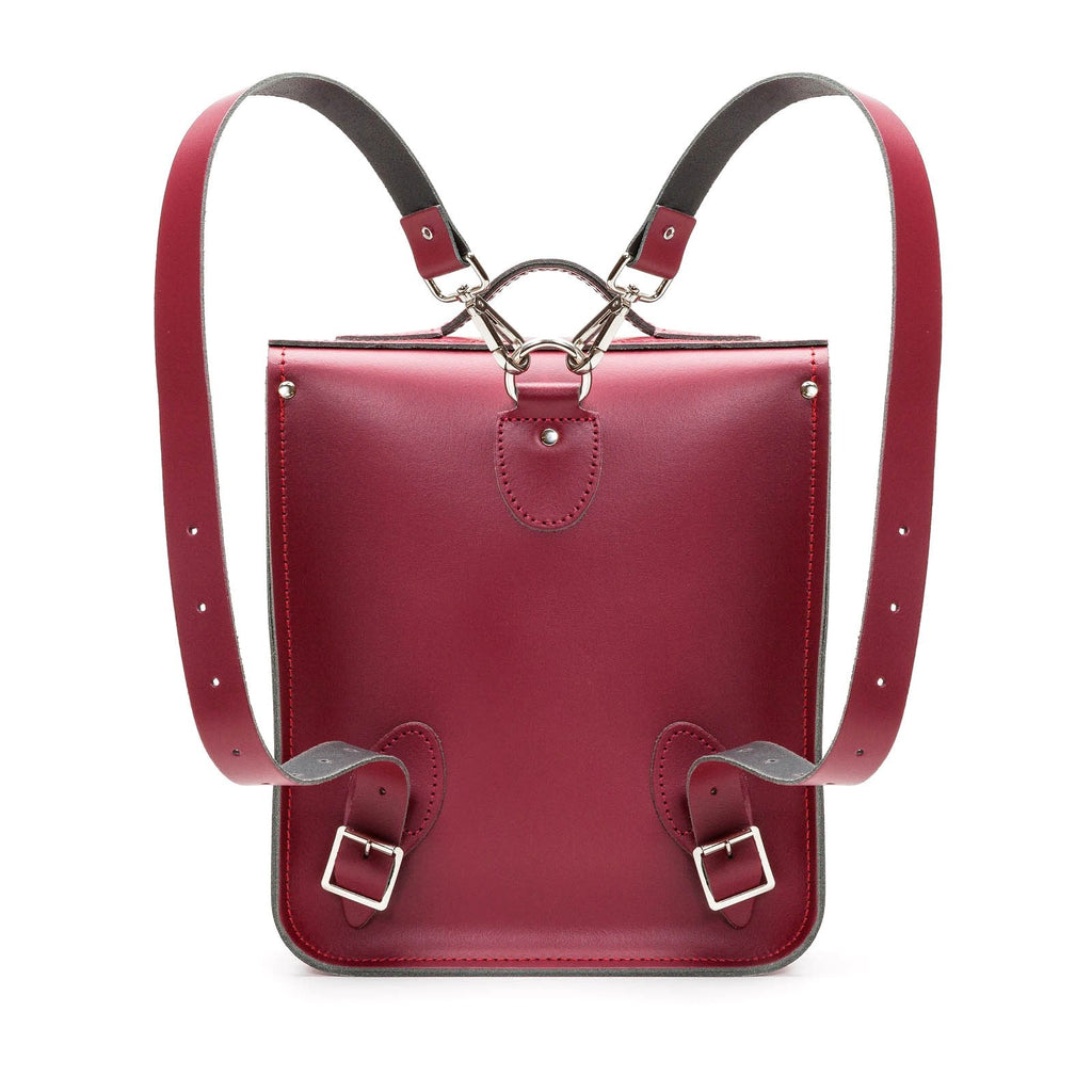 Handmade Leather City Backpack - Oxblood