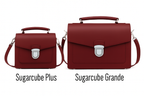 Handmade Leather Sugarcube Handbag - Oxblood