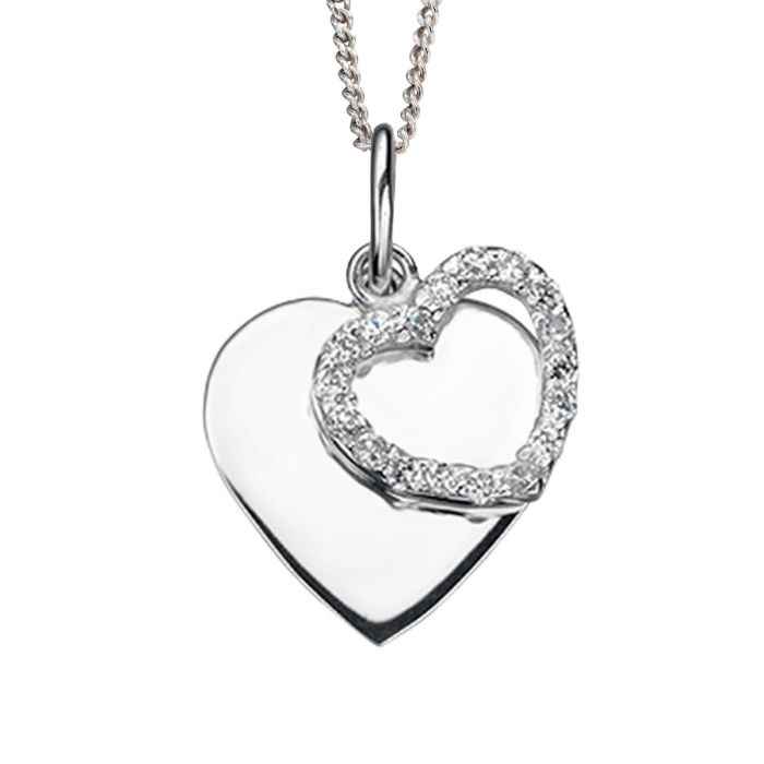 Beginnings Double Heart Pendant