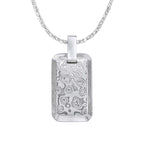 Fred Bennett Damascus Steel Rectangular Pendant