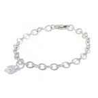 Monstera Palm Leaf Silver Charm