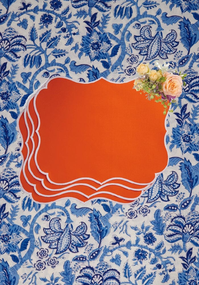 Papaya Coloured Placemats - Set of 4