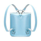 Handmade Leather City Backpack - Pastel Baby Blue