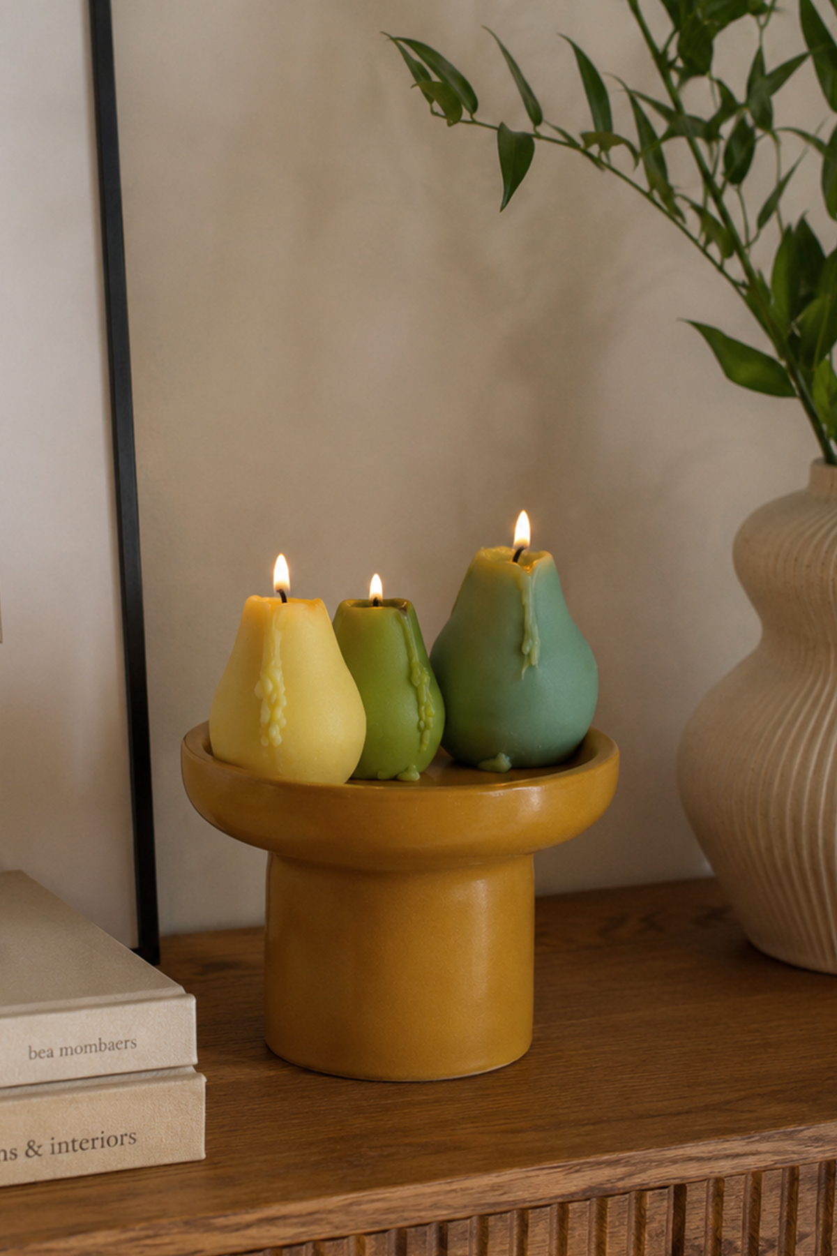 Pear Shaped Candles - bundle of 3