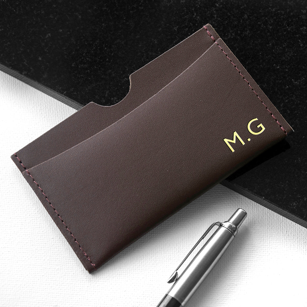 Personalised Luxury Leather Card Holder