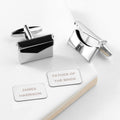 Personalised Silver Secret Message Envelope Cufflinks