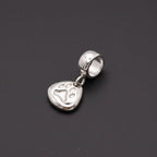 Pet Paw Print Personalised Silver Charm