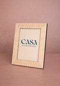 Cream and Beige Patterned Photo Frame 7x5"