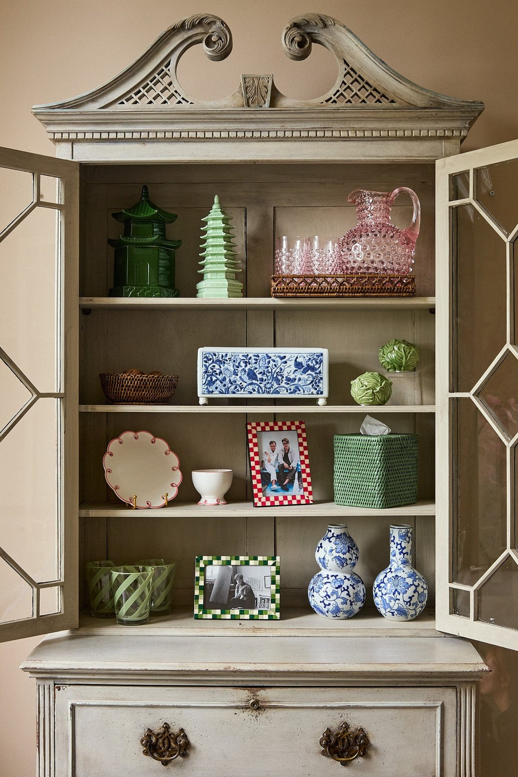 Fresh Green Checkered Frame 6x4"