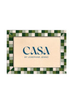 Fresh Green Checkered Frame 7x5"