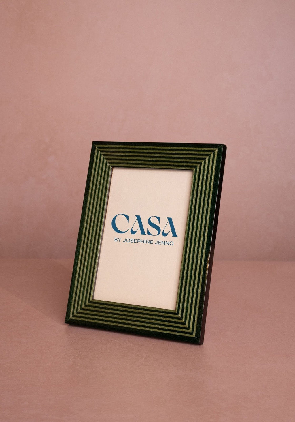 Olive Green Dream Striped Photo Frame 6x4"