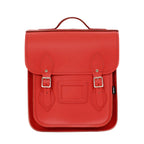 Handmade Leather City Backpack - Pillar Box Red
