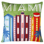 Miami Art Deco Needlepoint Pillow