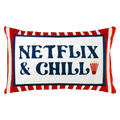 Netflix & Chill Needlepoint Pillow