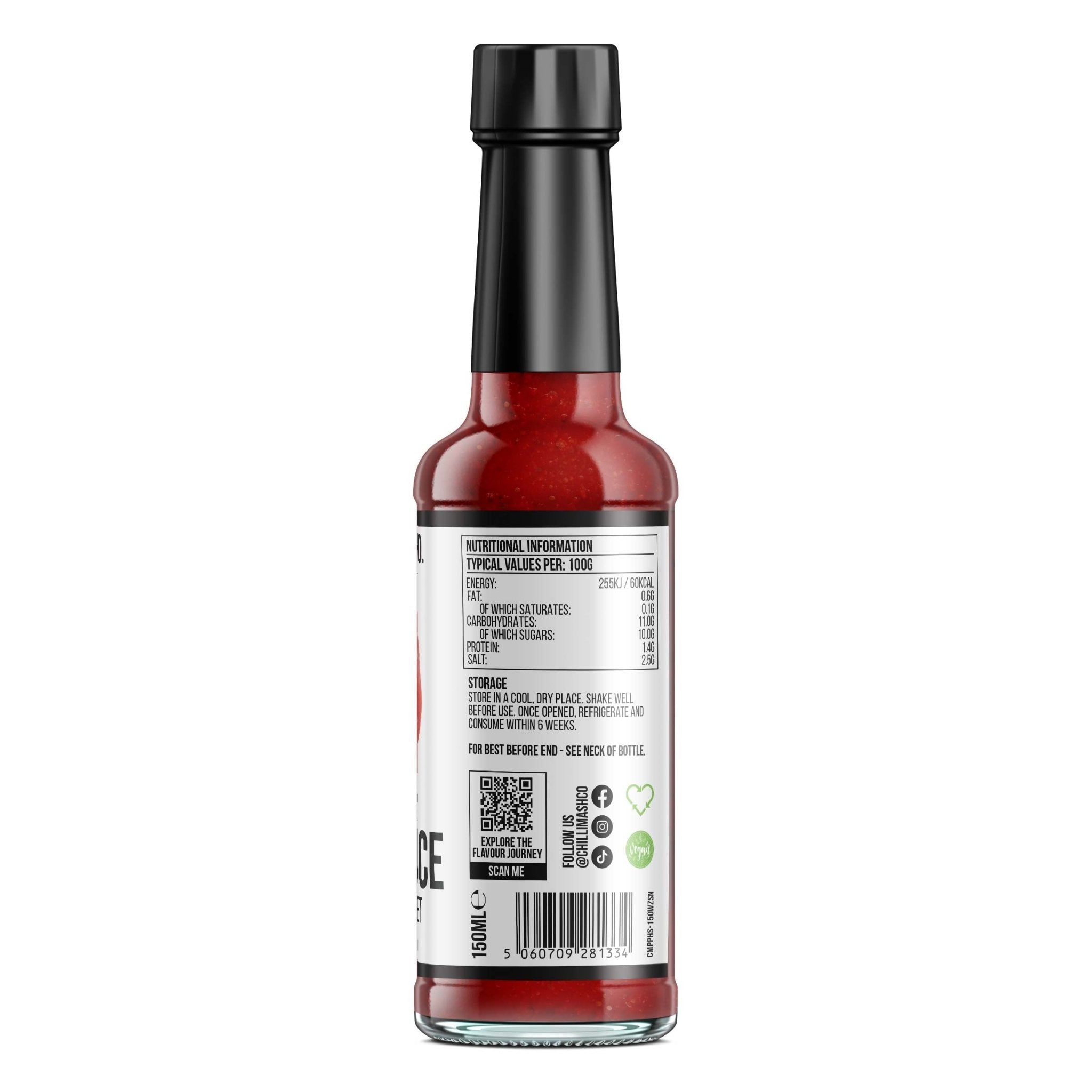 Piri Piri Style Hot Sauce | 150ml | Chilli Mash Co. | Scotch Bonnet