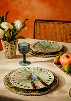 Atlántico Iraca Woven Placemats, Olive Green - Set of 4