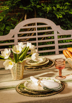 Atlántico Iraca Woven Placemats, Olive Green - Set of 4