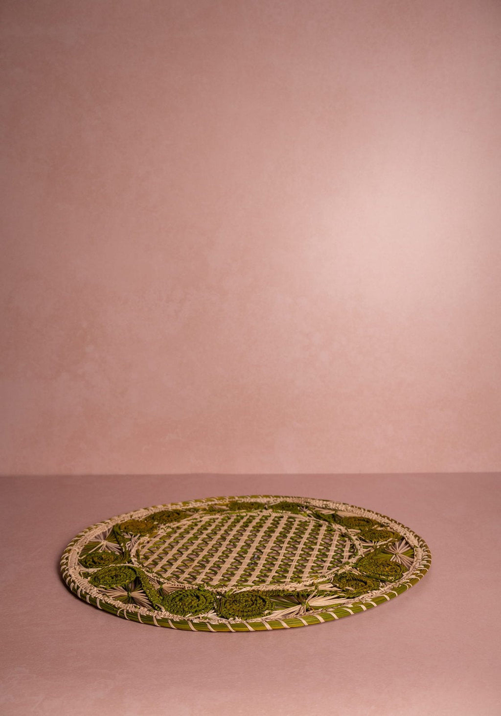 Atlántico Iraca Woven Placemats, Olive Green - Set of 4