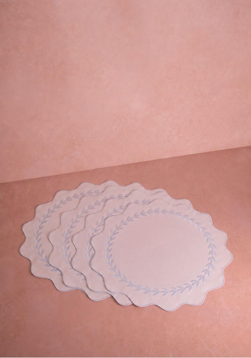 Blue Garland Placemats - Set of 4