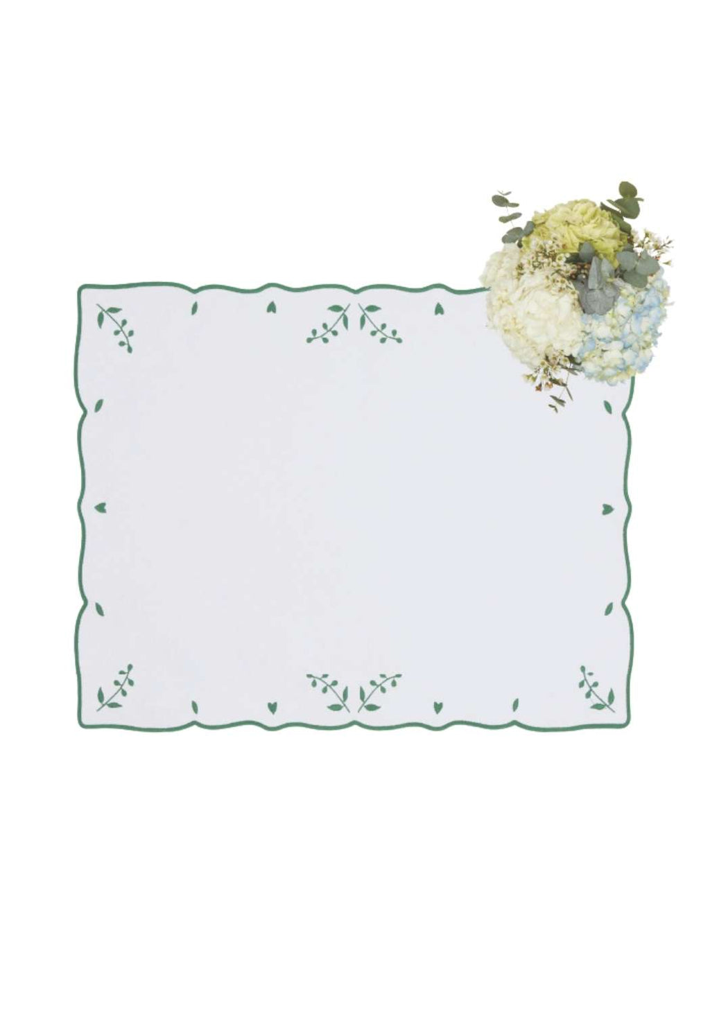 Green Blossom Rectangular Placemats - Set of 4