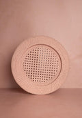 Harbour Island Round Rattan Charger Placemat Pink - Set of 4