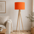 Plain Bright Orange Lampshade – Handmade UK, Ceiling or Table Lamp Shade | Made to Order