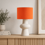 Plain Bright Orange Lampshade – Handmade UK, Ceiling or Table Lamp Shade | Made to Order