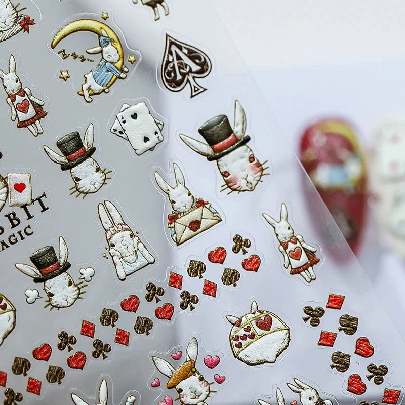 Hello Claws | Poker Bunny Nail Deco Sticker