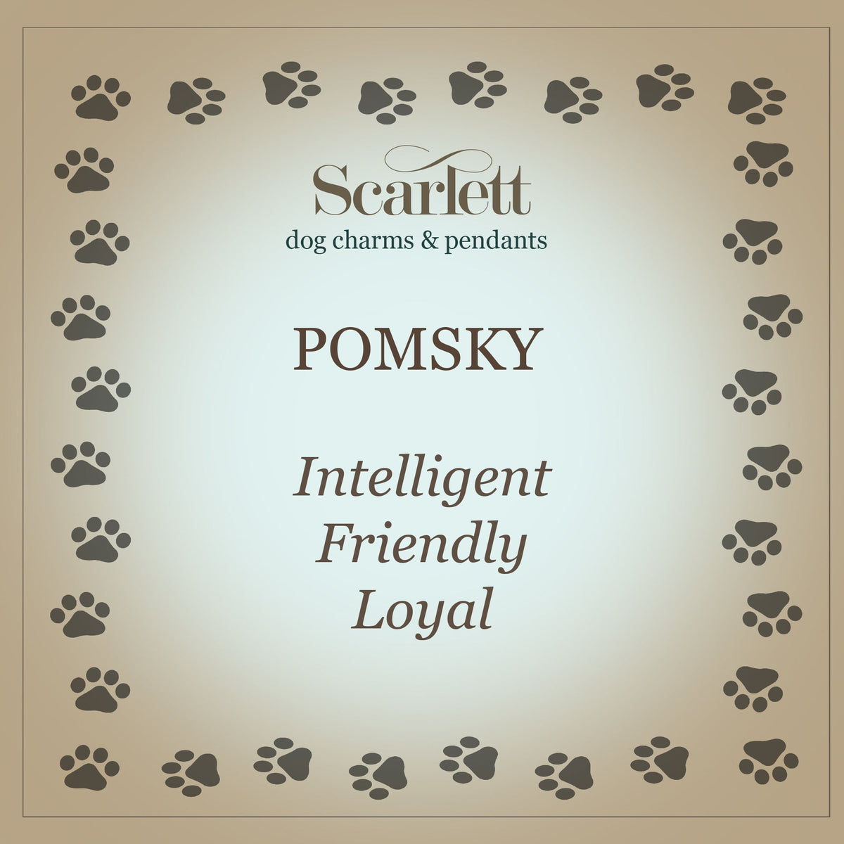 Pomsky Personalised Silver Dog Tag Necklace