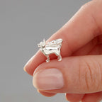 Pomsky Silver Dog Charm