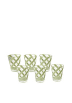 Poolside Gossip Sage Green Acrylic Tumbler -  Set of 6
