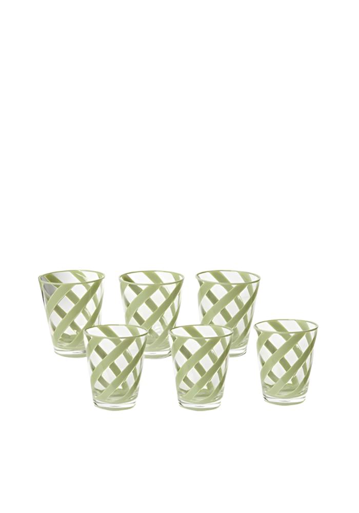 Poolside Gossip Sage Green Acrylic Tumbler -  Set of 6