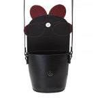 Handmade Leather Daisy Barrel Bag - Poppy - Red