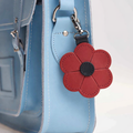 Flower bag charm - Red Poppy