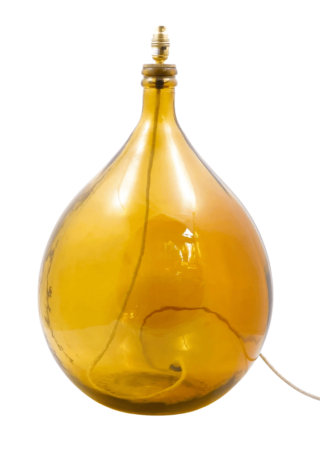 Poppy's Amber Recycled Glass Lamp Base